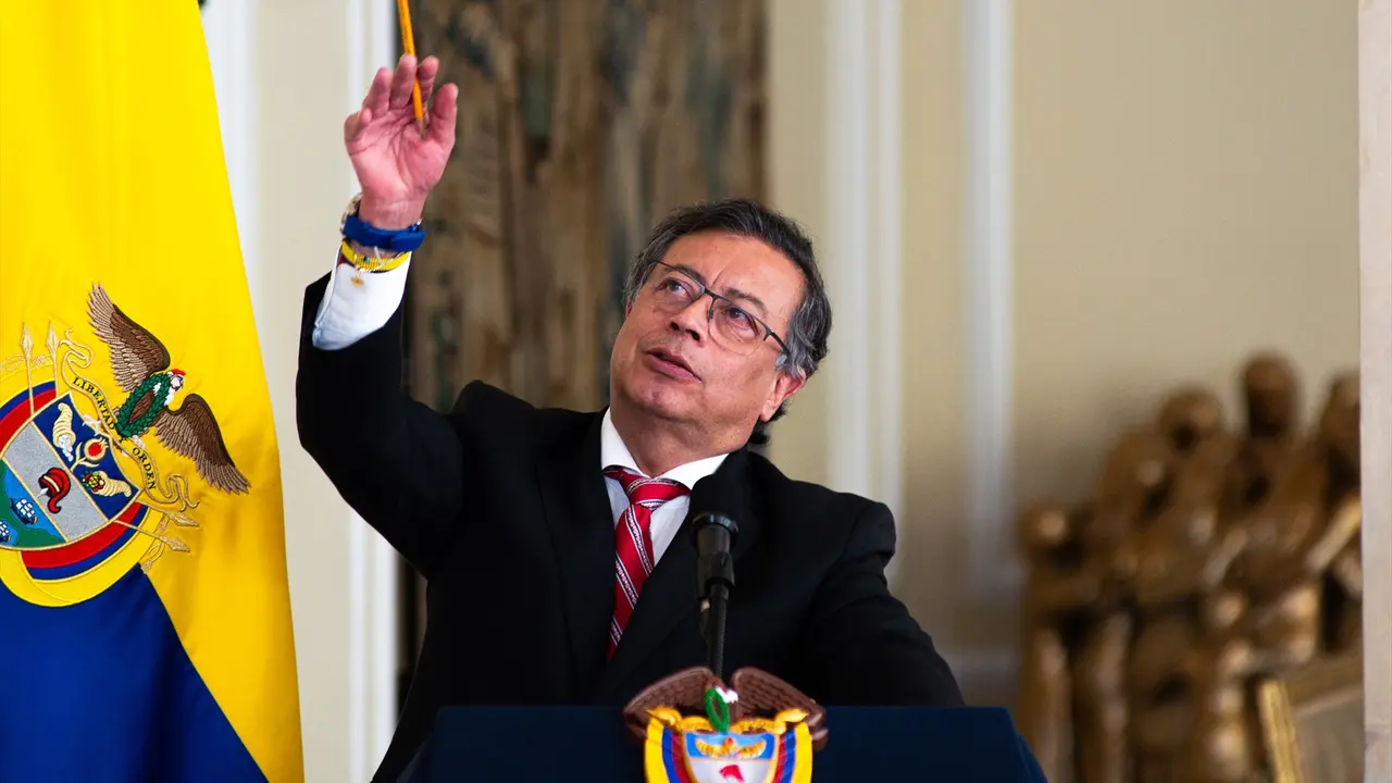 Gustavo Petro durante un acto. / EP / Sebastian Barros
