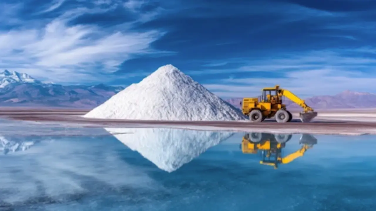 Una inmensa reserva mineral emerge en el horizonte: la maquinaria avanza sobre un manto blanco que esconde un recurso clave para el futuro energ&eacute;tico.