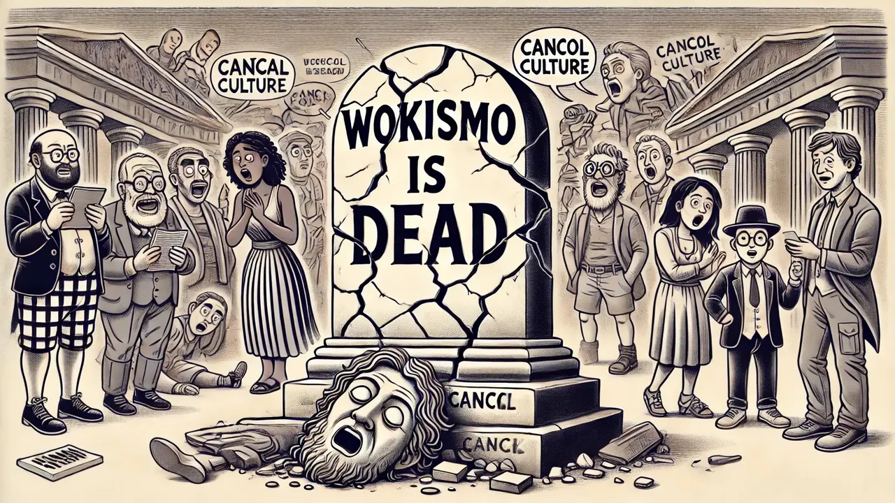 Iilustraci&oacute;n con el tema "Wokismo is dead".