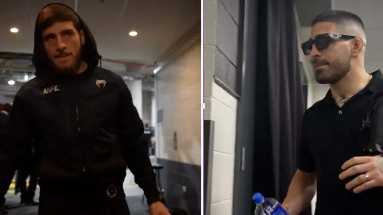 Aleksandre Topuria y Topuria, apoyando, listos para el combate contra Colby Thicknesse, en UFC 312. El hispano-georgiano y el australiano hacen su llegada al Qudos Bank Arena de S&iacute;dney en una noche que promete acci&oacute;n y emoci&oacute;n dentro del oct&aacute;gono.