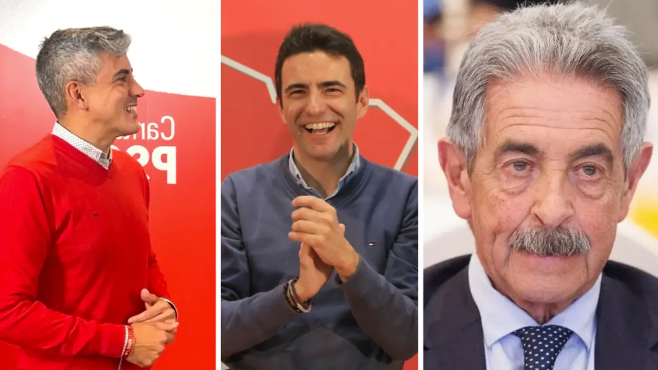 Pablo Zuloaga (izquierda) y Pedro Casares (centro) protagonizan la pugna interna por el liderazgo del PSOE de Cantabria, mientras Miguel &Aacute;ngel Revilla (derecha) observa el incierto futuro del PRC en la pol&iacute;tica regional.