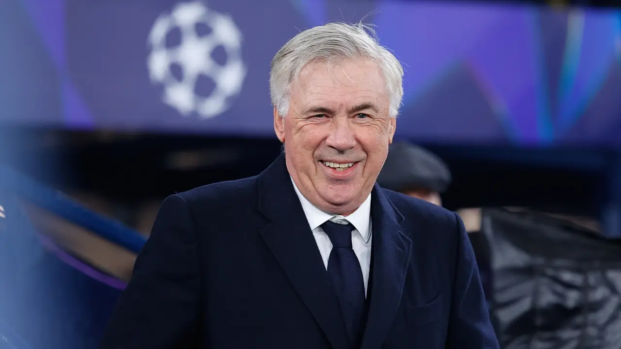Carlo Ancelotti durante el partido de Champions ante el City. / EP