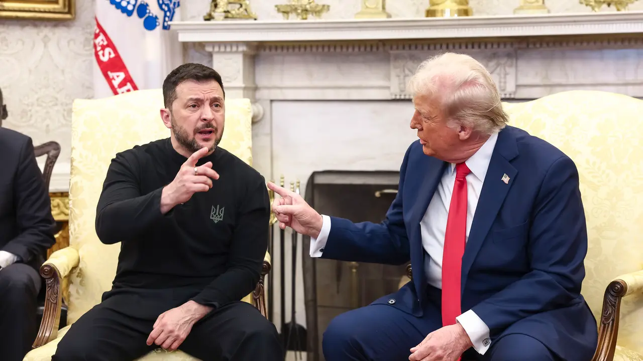 Trumo y Zelenski durante us reuni&oacute;n en la Casa Blanca. / Jim LoScalzo