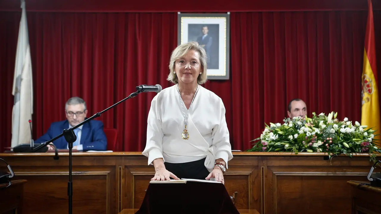 Paula Alvarellos, en el momento de su nombramiento como alcaldesa de Lugo. / Carlos Castro