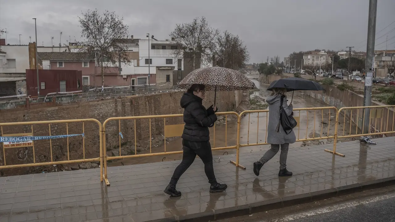 Lluvias en la Zona del barranco de Catarroja. / Jorge Gil