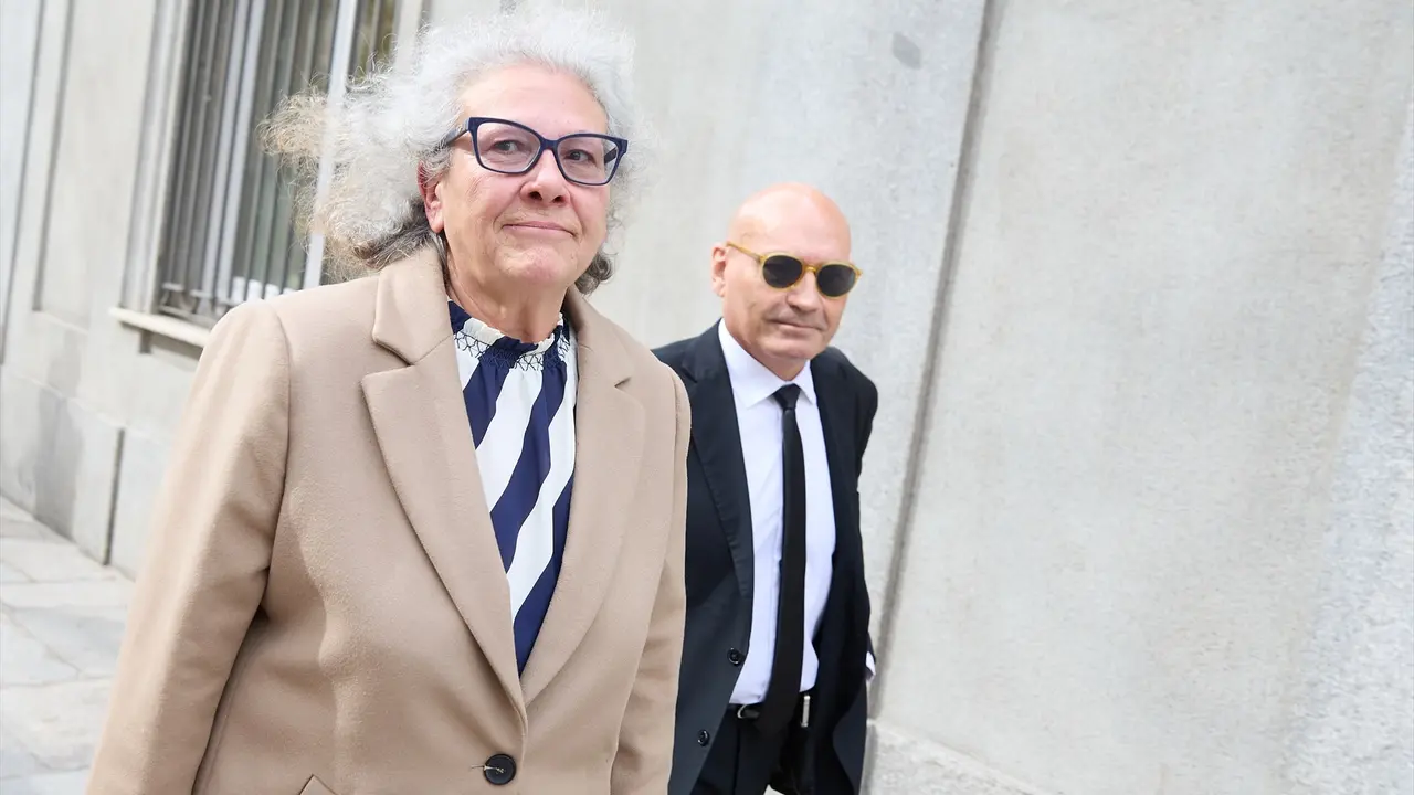 La empresaria, Carmen Pano, a su salida de declarar en el Tribunal Supremo. / Jes&uacute;s Hell&iacute;n