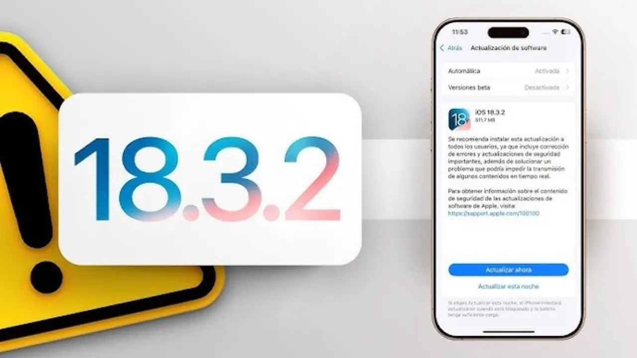 El iphone en la ventana donde se actualiza. / YT