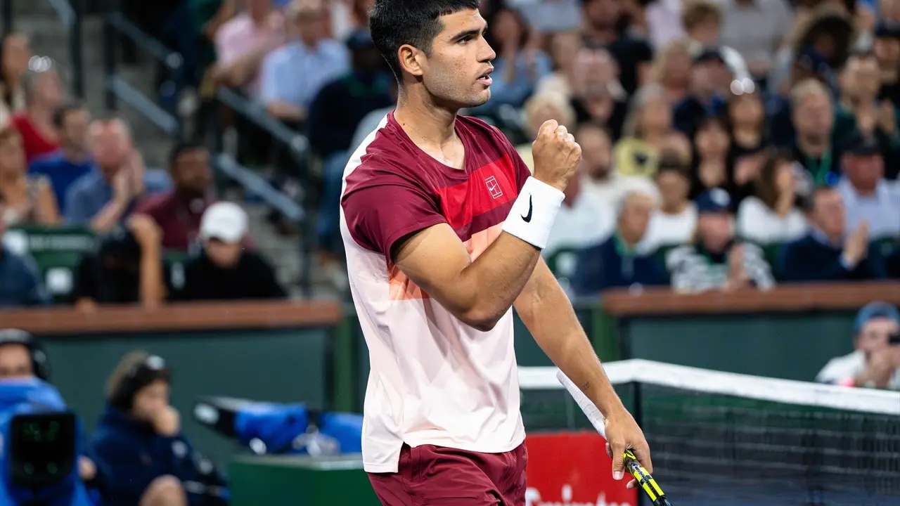 Carlos Alcaraz durante el torneo de Indian Wells. / Tristan Lapierre
