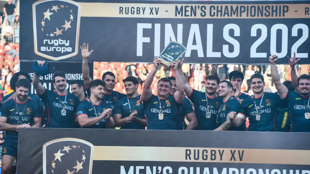 La selecci&oacute;n espa&ntilde;ola masculina de rugby XV, subcampeona de Europa. / ep