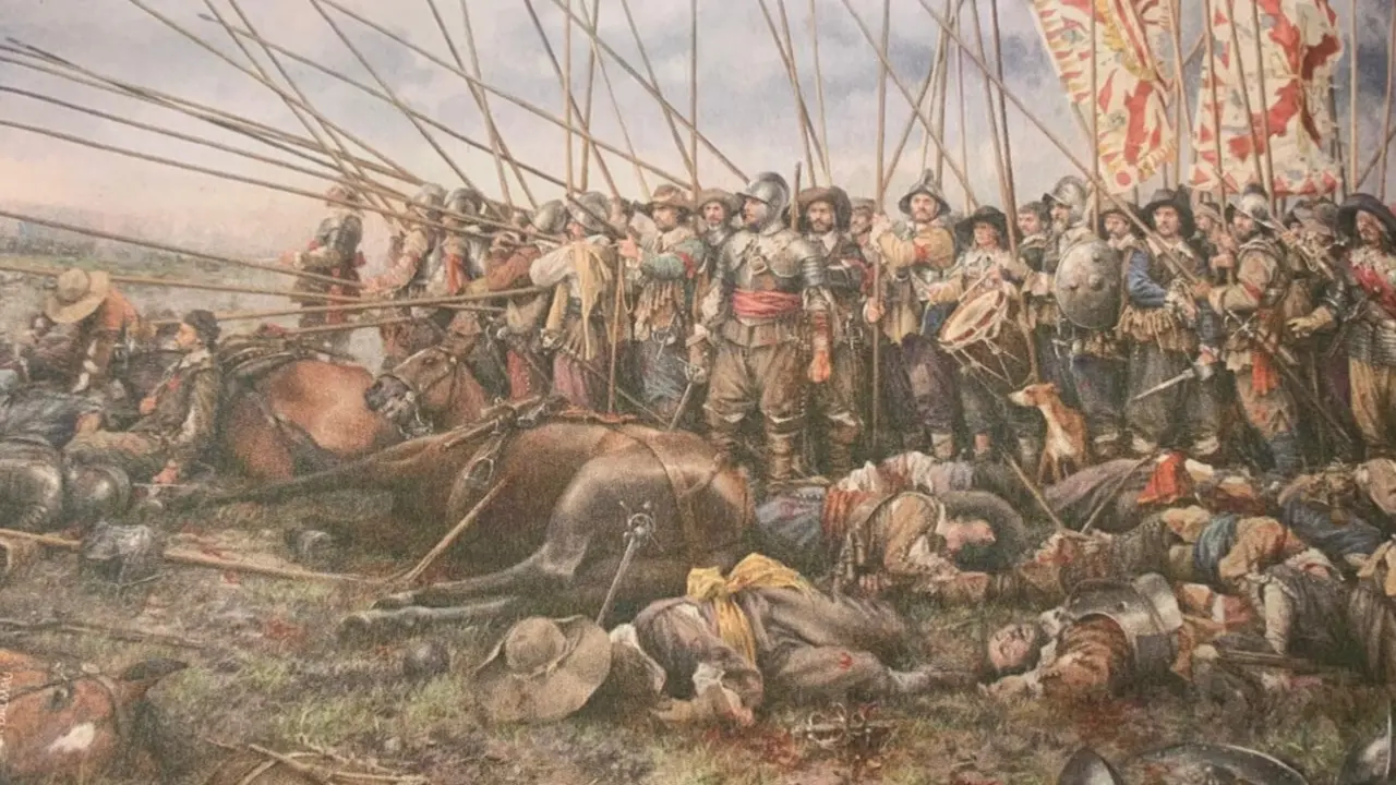 En Rocroi, el &uacute;ltimo tercio (2011) Augusto Ferrer-Dalmau representa los &uacute;ltimos momentos de la batalla de Rocroi. / A.E.