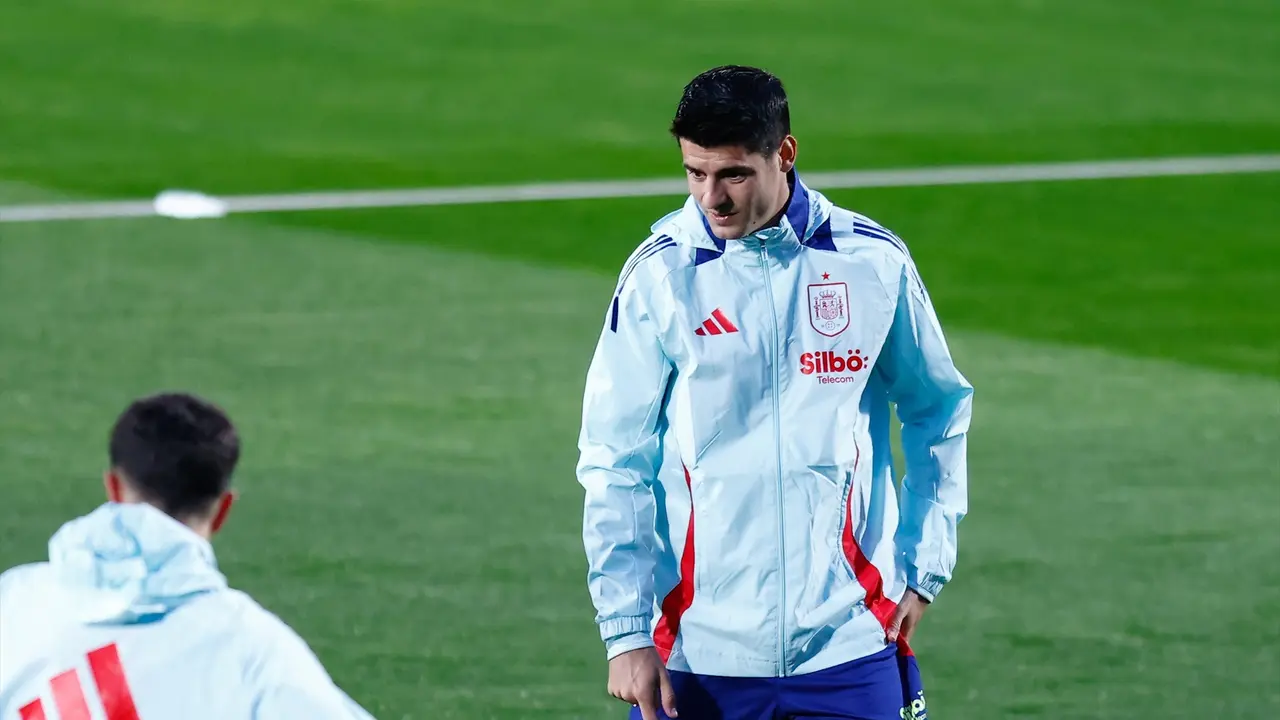Morata durante una sesi&oacute;n de entrenamiento. / EP