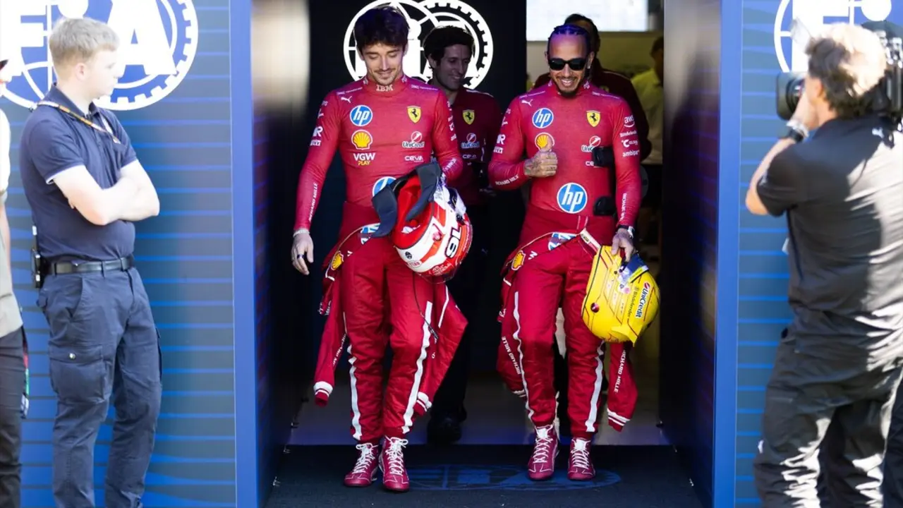 Charles Leclerc y Lewis Hamilton con Ferrari. / EP