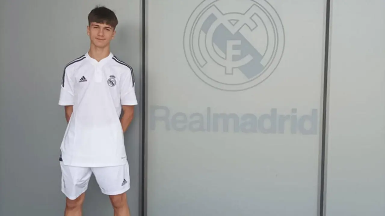 El joven canterano del Real Madrid, Marco Company. / RM