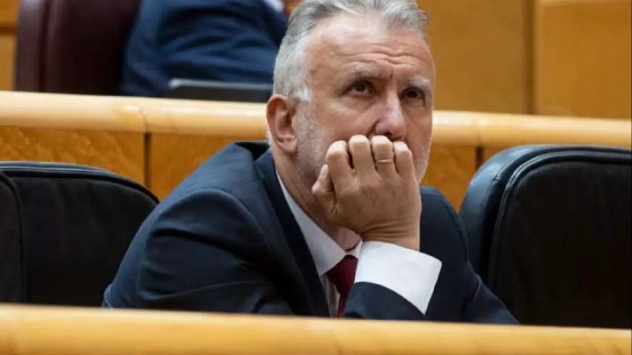 El ministro de Pol&iacute;tica Territorial y Memoria Democr&aacute;tica, &Aacute;ngel V&iacute;ctor Torres, durante su intervenci&oacute;n en la comisi&oacute;n de investigaci&oacute;n del Senado sobre la presunta trama de corrupci&oacute;n vinculada al caso Koldo.