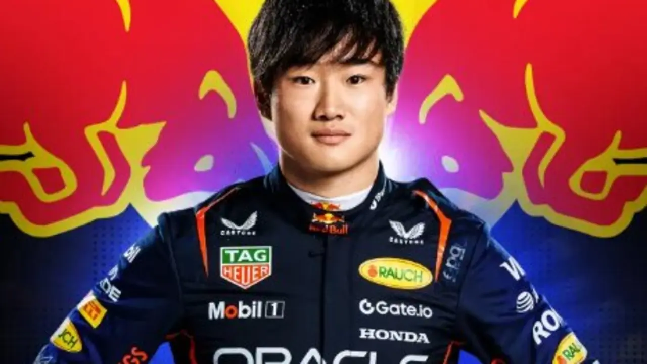 Anuncio de Tsunoda con Red Bull. / F1