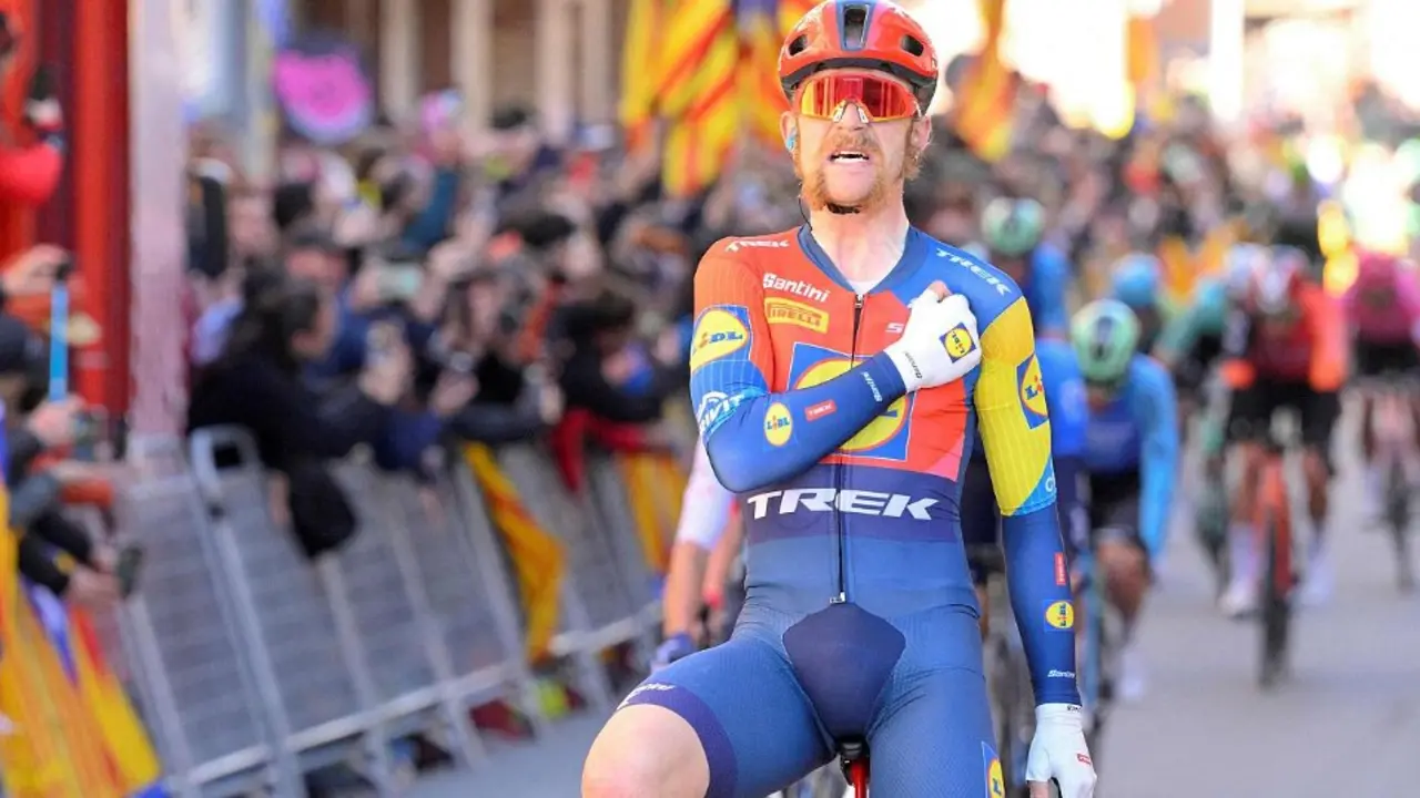 Quinn Simons vence en la etapa 6 de la Volta a Catalunya. / RTVE