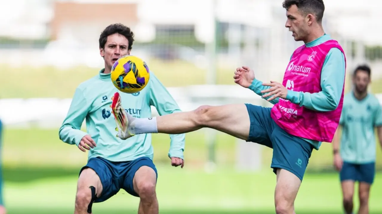 Vicente y Sangalli en un entrenamiento. / RRC
