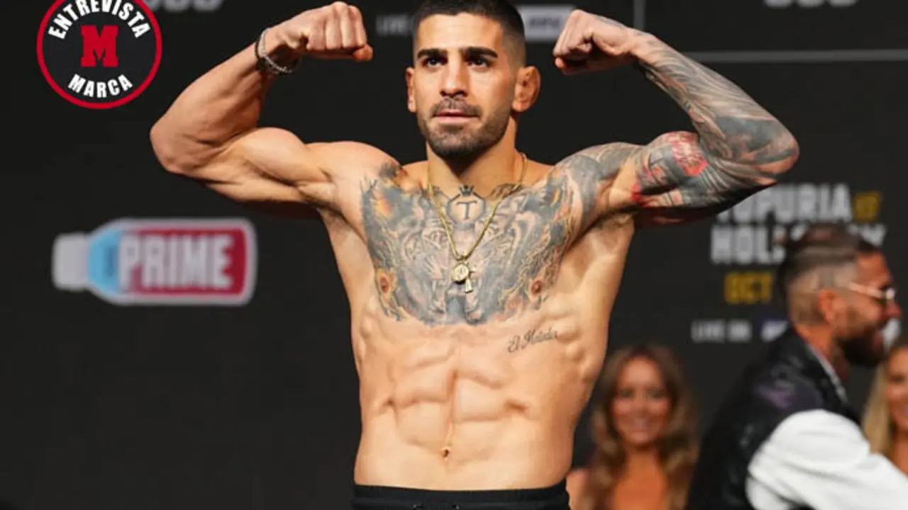 El luchador Ilia Topuria, en el pesaje de UFC 308. / x