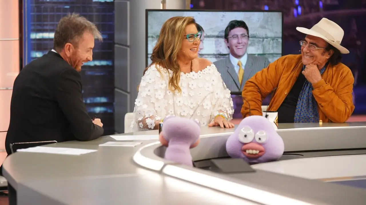 Romina y Al Bano con Pablo Motos. / El Hormiguero