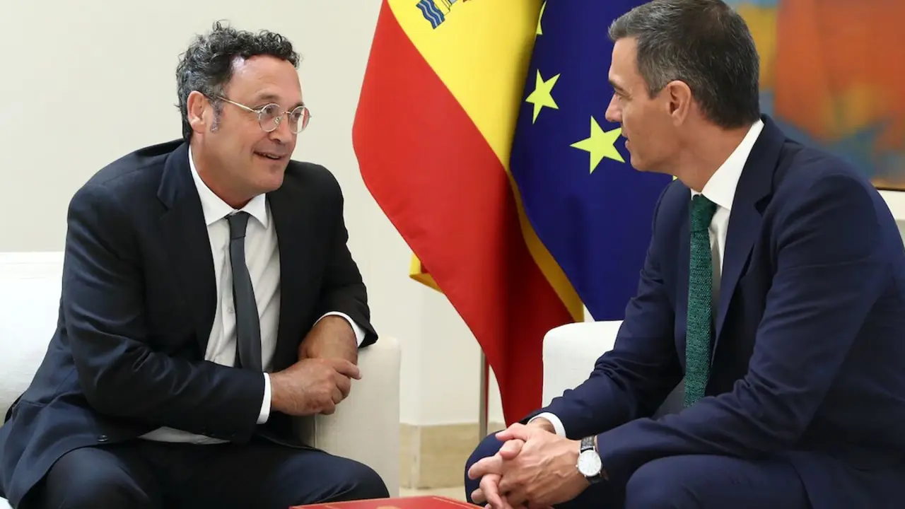 El fiscal general del Estado, &Aacute;lvaro Garc&iacute;a Ortiz, durante una reuni&oacute;n institucional con el presidente del Gobierno.