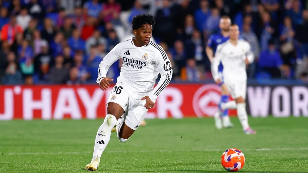 Endrick durante el partido de la LaLiga EA Sports ante el Getafe. / EP