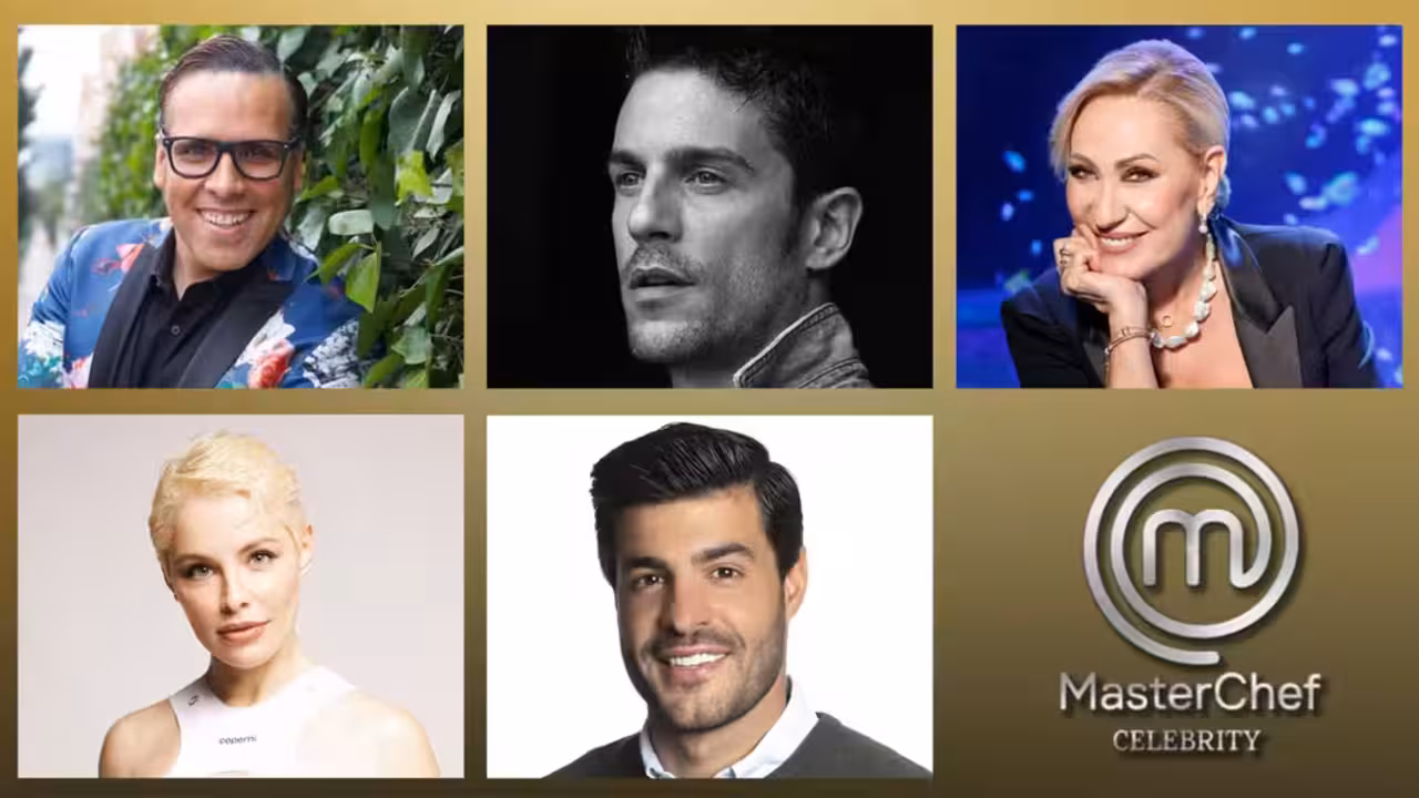 El presentador Quique Torito, el actor Alejo Sauras, la colaboradora de televisi&oacute;n y actriz Rosa Benito, la cantante y compositora Soraya Arnelas, el exfutbolista Miguel Torres y Maril&oacute; Montero son los primeros aspirantes confirmados para la d&eacute;cima edici&oacute;n de 'MasterChef Celebrity'. / RTVE