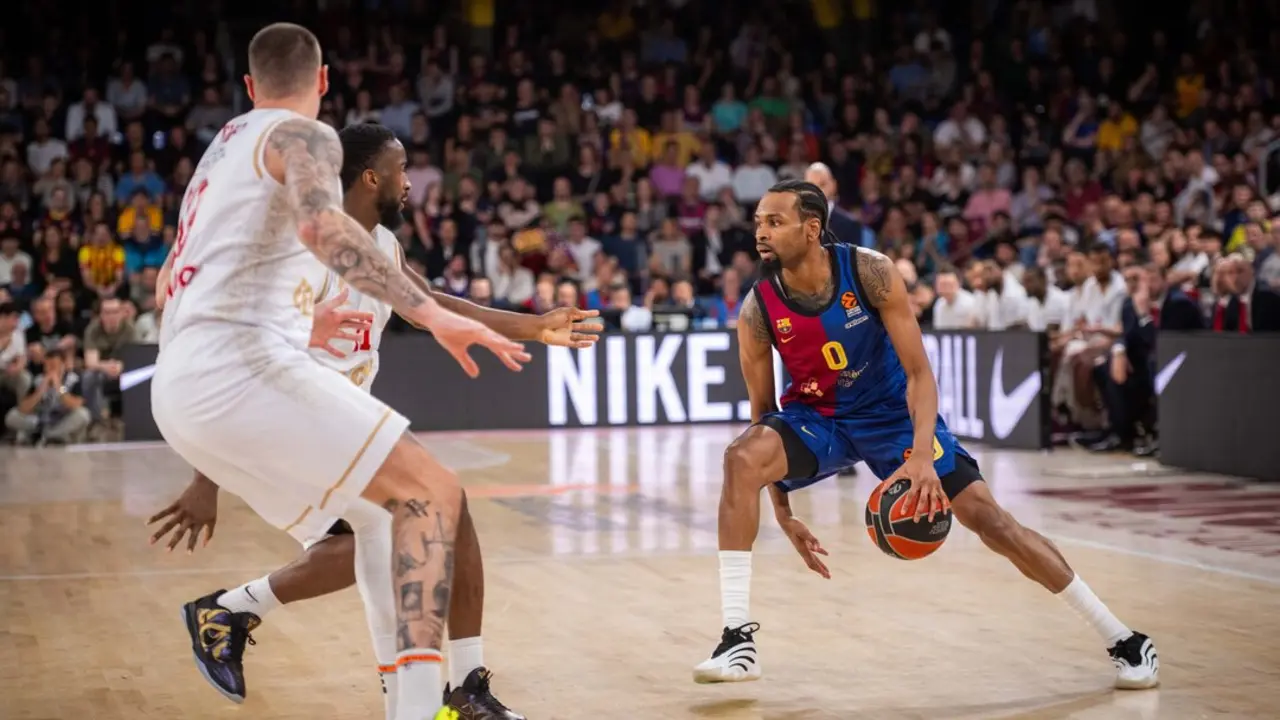 Partid disputado entre Barcelona y M&oacute;naco. / FCBbasket