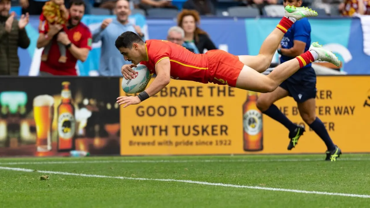 Ensayo de Espa&ntilde;a ante Nueva Zelanda, los leones pasan a la lucha por las medallas. / ferugby