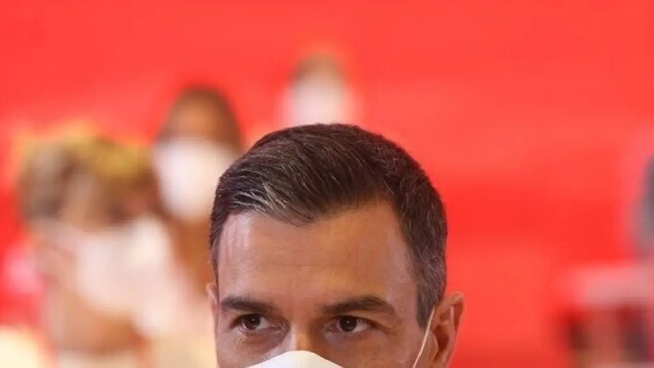 El presidente del Gobierno, Pedro S&aacute;nchez, durante una reuni&oacute;n de los componentes del Comit&eacute; Federal del PSOE, a 3 de julio de 2021, en Madrid, (Espa&ntilde;a)