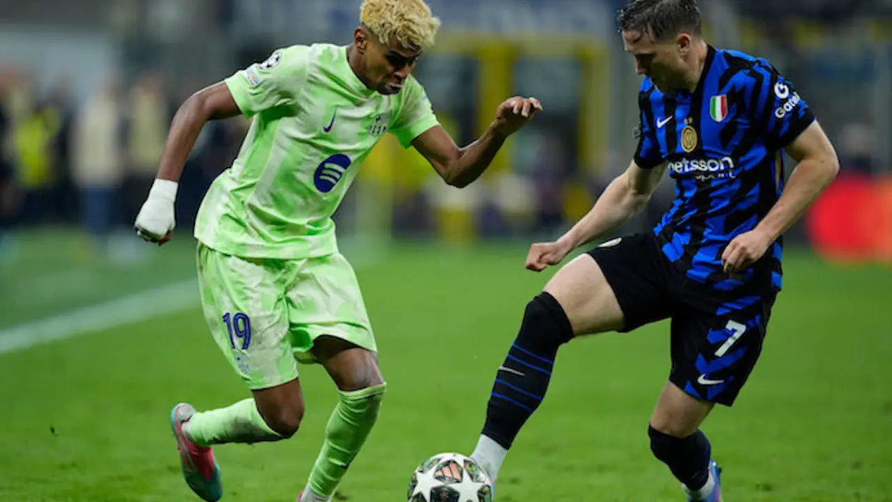 Lamine Yamal del FC Barcelona y Piotr Zielinski del Inter. / EP