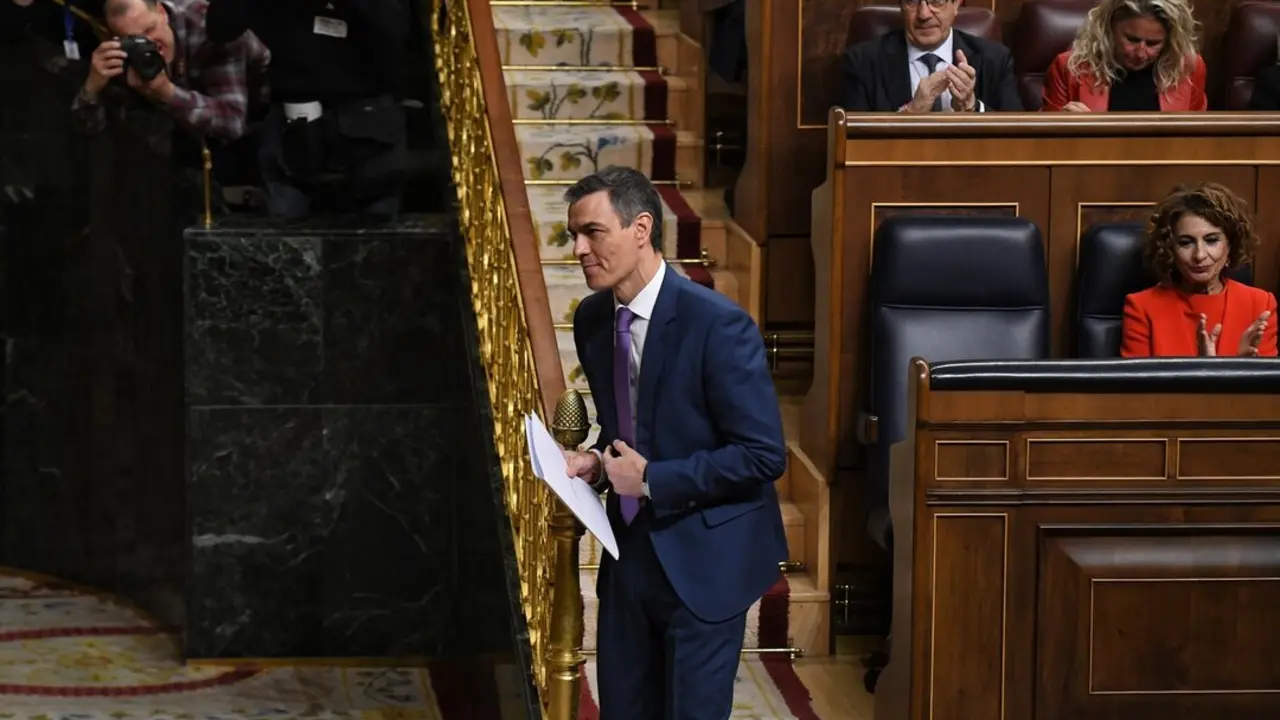 El presidente del Gobierno, Pedro S&aacute;nchez, durante una sesi&oacute;n plenaria, en el Congreso de los Diputados. / Fernando S&aacute;nchez