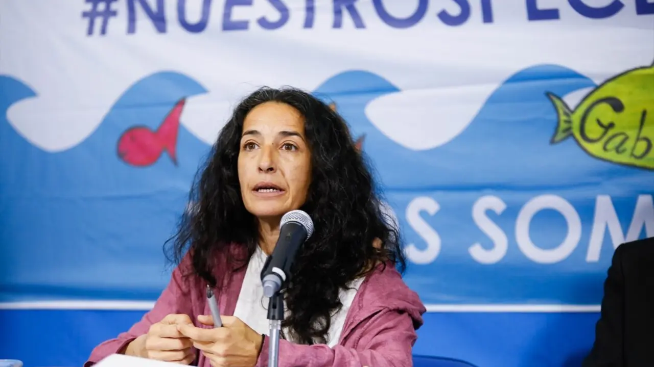 La madre del ni&ntilde;o Gabiel Cruz, Patricia Ram&iacute;rez, durante la rueda de prensa en relaci&oacute;n a su caso y su denuncia por supuestas irregularidades en la prisi&oacute;n donde cumple condena la asesina de su hijo. / Marian Le&oacute;n
