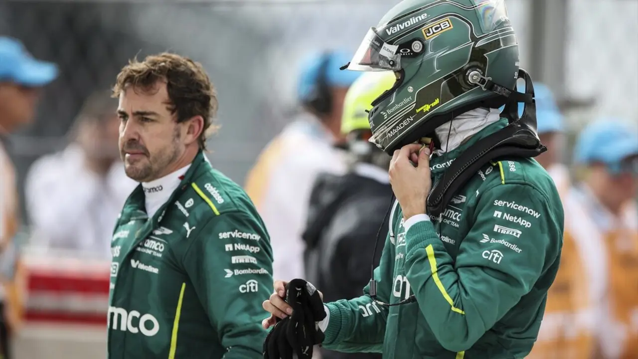 Los pilotos de Aston Martin, Lance Stroll y Fernando Alonso. / EP