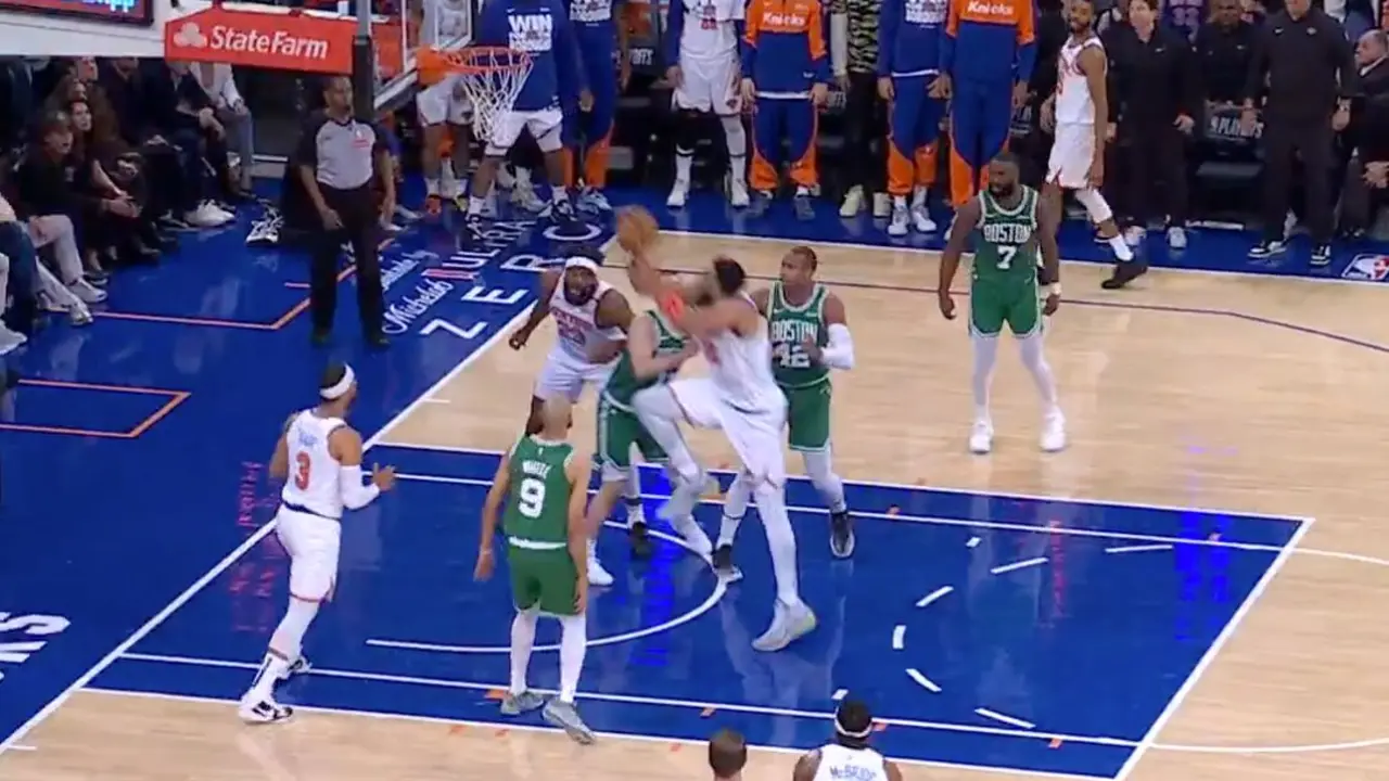 Partido entre Celtics y Knicks. / X