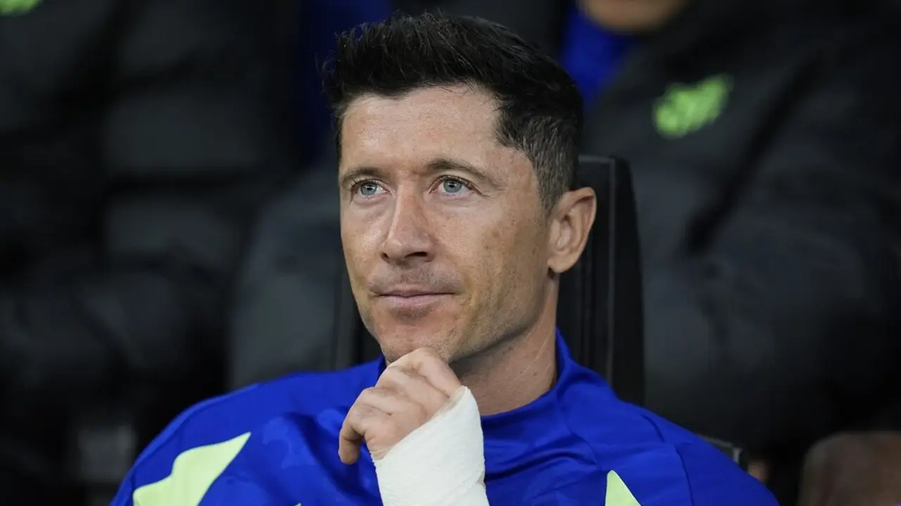El jugador polaco del FC Barcelona, Robert Lewandowski. / EP