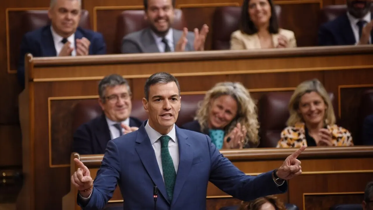 El presidente del Gobierno, Pedro S&aacute;nchez, durante una sesi&oacute;n de control al Gobierno, en el Congreso de los Diputados. / Fernando S&aacute;nchez