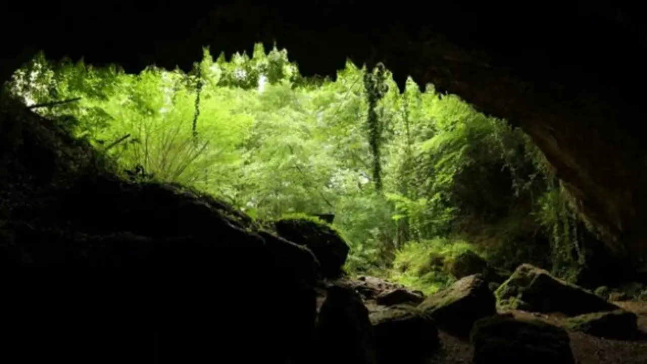 Vista desde el interior de la cueva del Valle. / A.S.