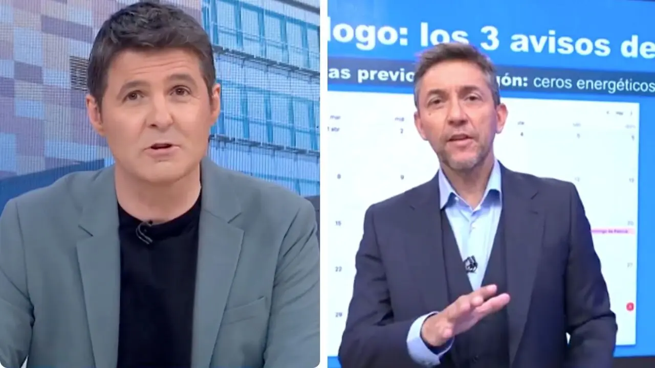 Jes&uacute;s Cintora (izq), presentador de 'Malas Lenguas' y Javier Ruiz (dcha), presentador de 'Ma&ntilde;aneros 360'. / TVE