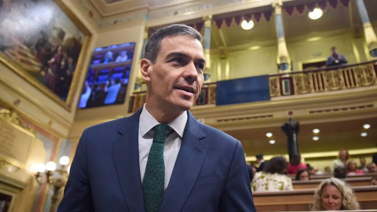 El presidente del Gobierno, Pedro S&aacute;nchez, durante una sesi&oacute;n de control al Gobierno, en el Congreso de los Diputados. / Fernando S&aacute;nchez