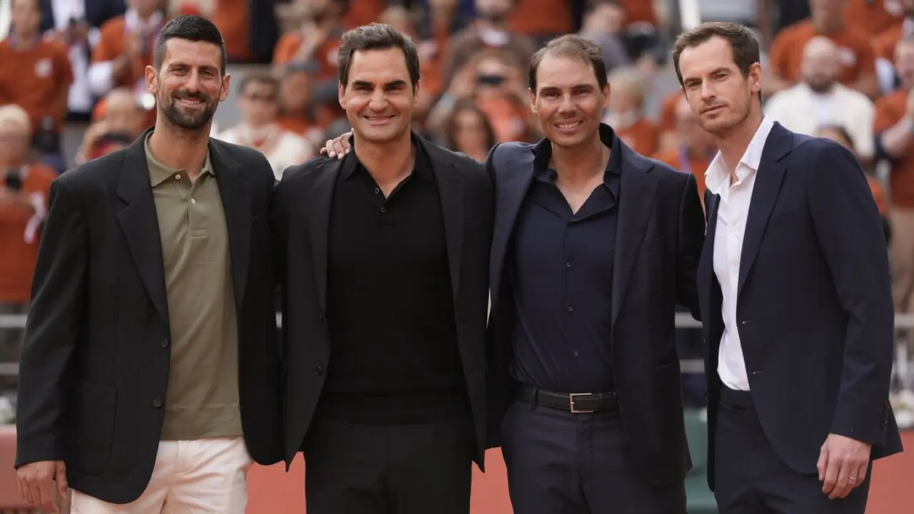 Nadal, al lado de Federer, Djokovic y Murray. / X