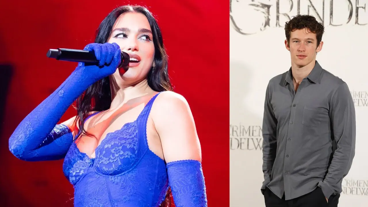 Dua Lipa, la estrella internacional del pop y el actor brit&aacute;nico Callum Turner. / EP
