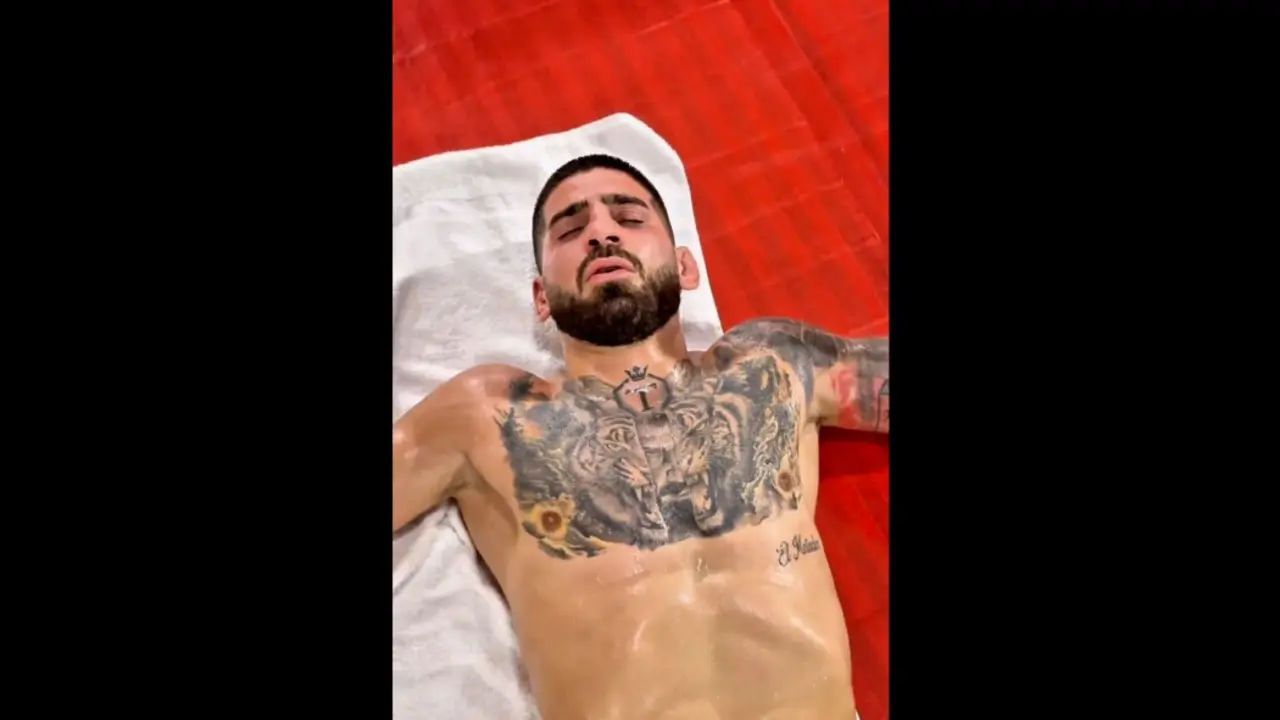 Topuria tras un entrenamiento en Las Vegas. / X