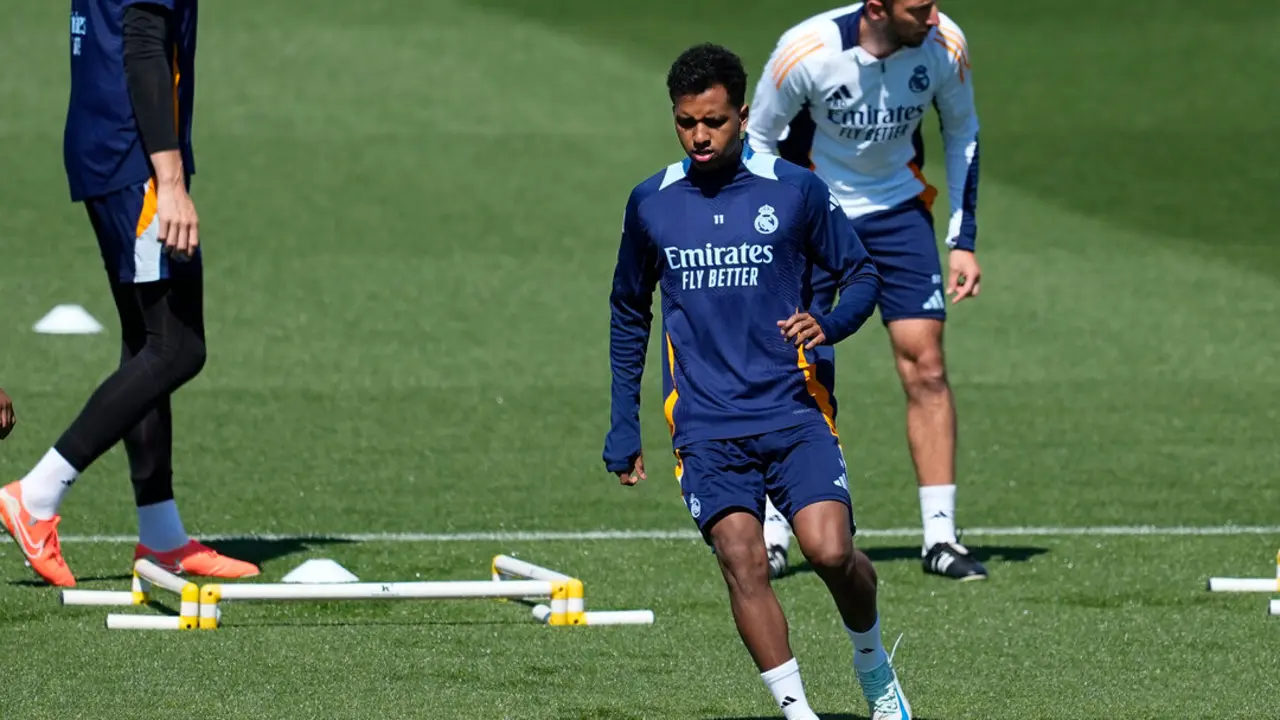Rodrygo Goes durante un entrenamiento del Real Madrid en el Mundial de Clubes. / EP