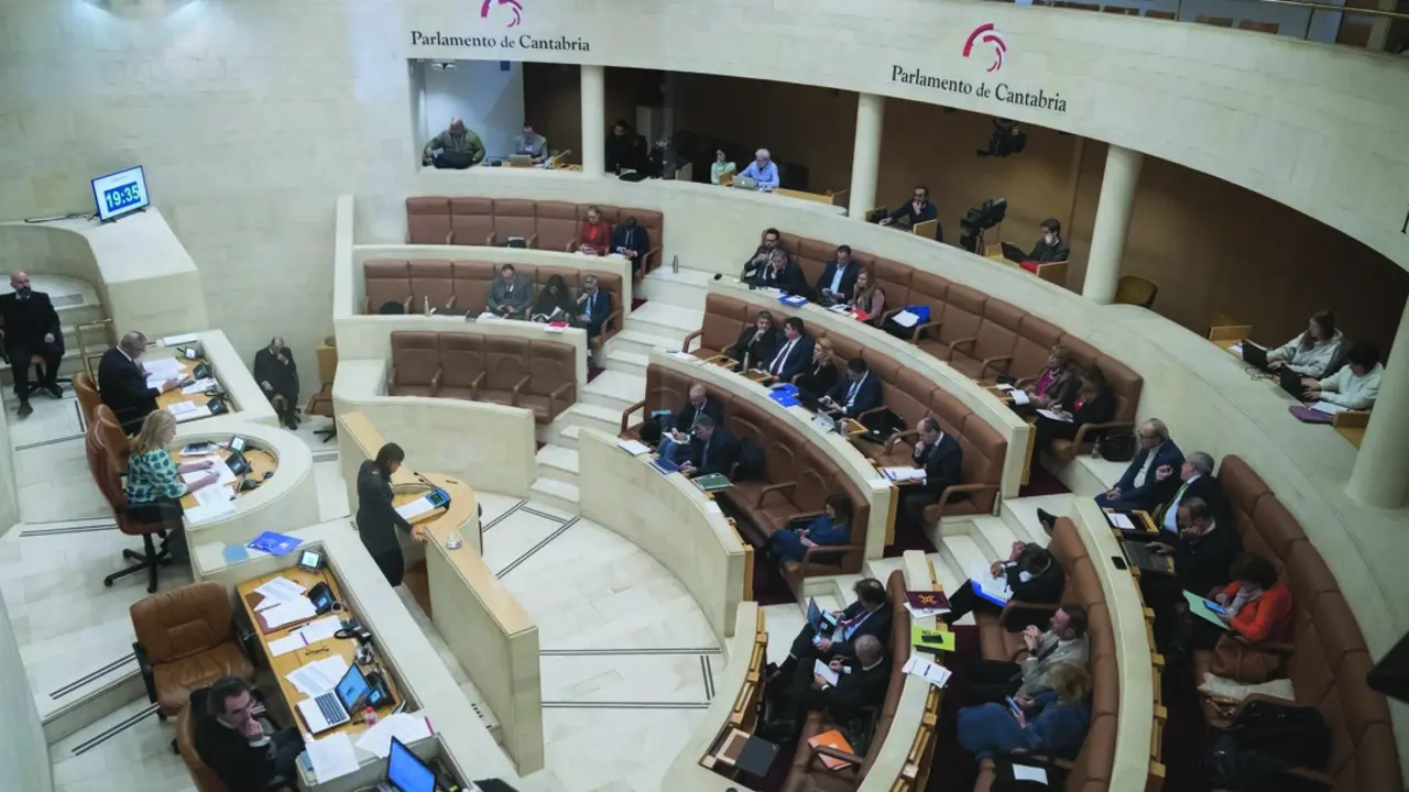 Vista de una sesi&oacute;n del pleno del Parlamentario de Cantabria. / Alerta