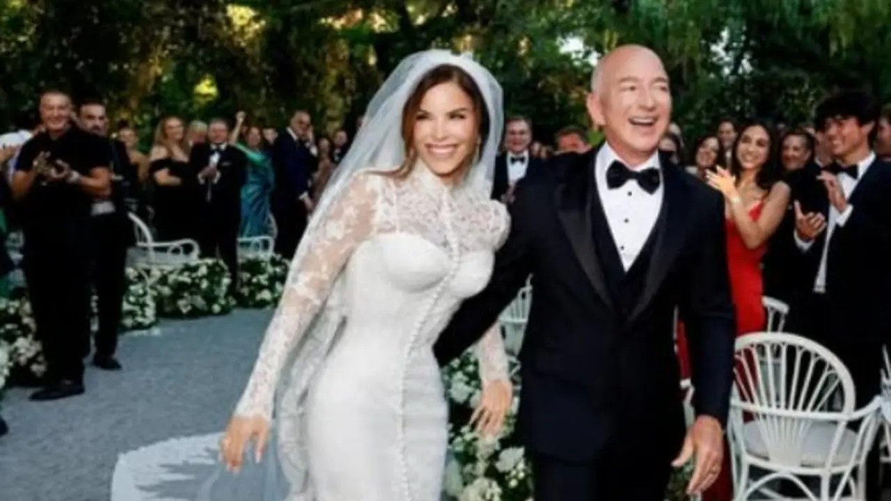 Lauren S&aacute;nchez y Jeff Bezos despu&eacute;s de casarse. / Instagram