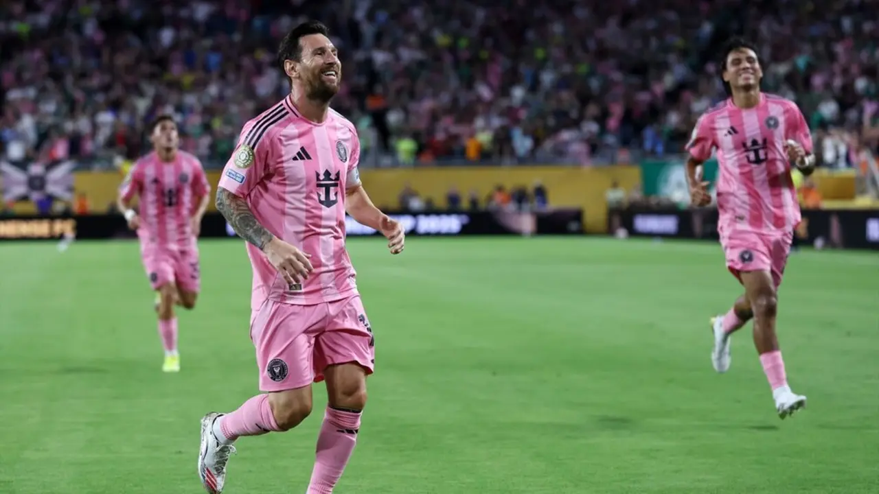Messi celebra su gol con el Inter de Miami en el Mundial de Clubes. / David Klein