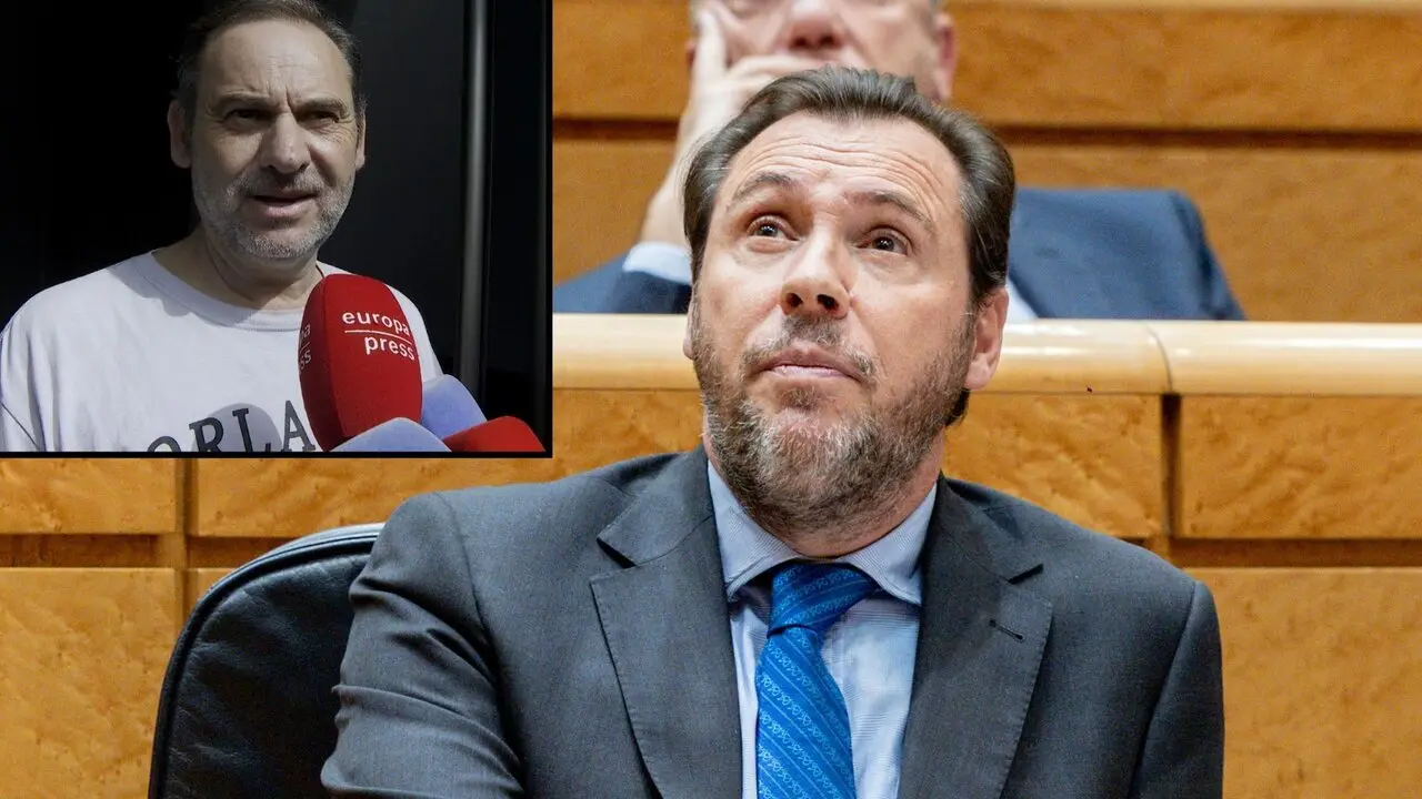 El ministro &Oacute;scar Puente y en peque&ntilde;o, el exministro, Jos&eacute; Luis &Aacute;balos. / EP