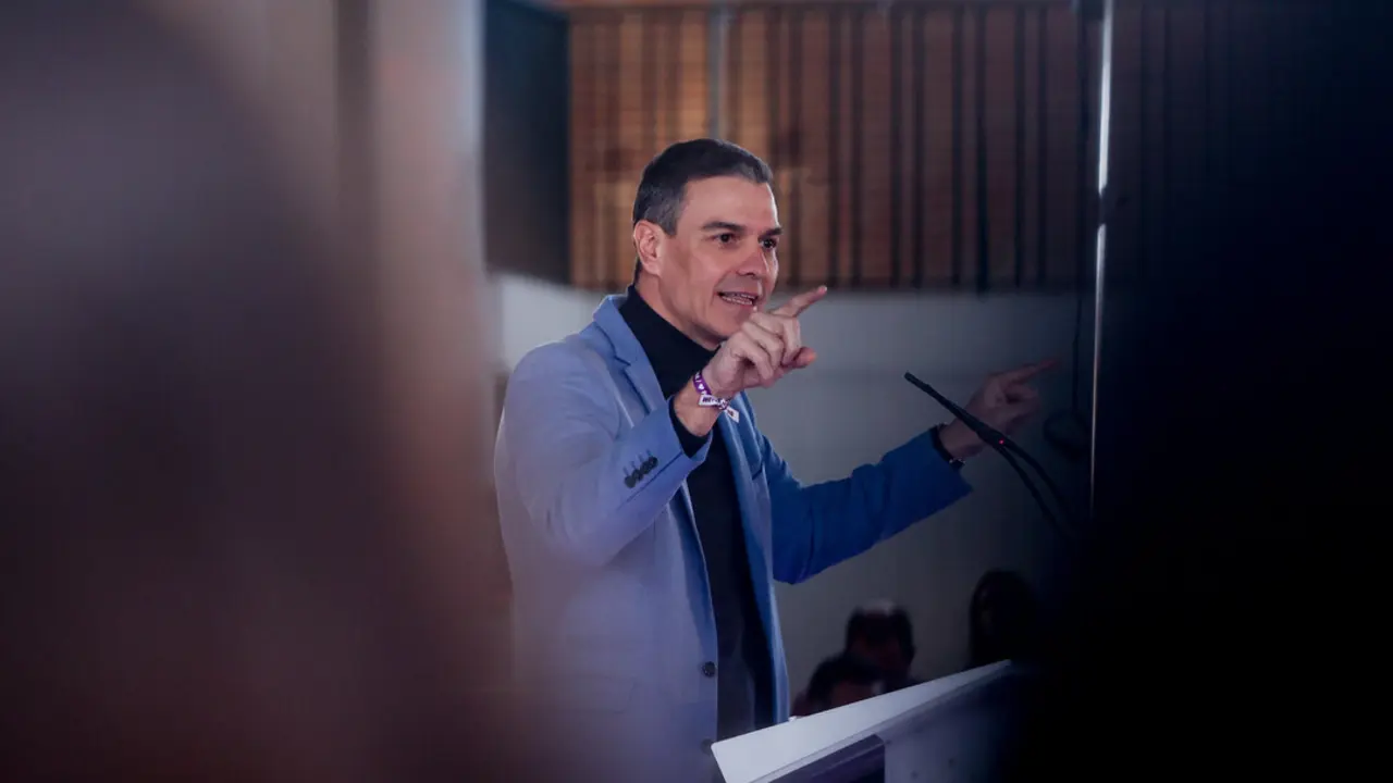 El presidente del Gobierno, Pedro S&aacute;nchez, en un acto pol&iacute;tico del PSOE. / Alerta