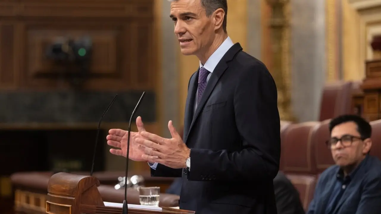 El presidente del Gobierno, Pedro S&aacute;nchez, interviene durante un pleno extraordinario, en el Congreso de los Diputados. / Eduardo Parra