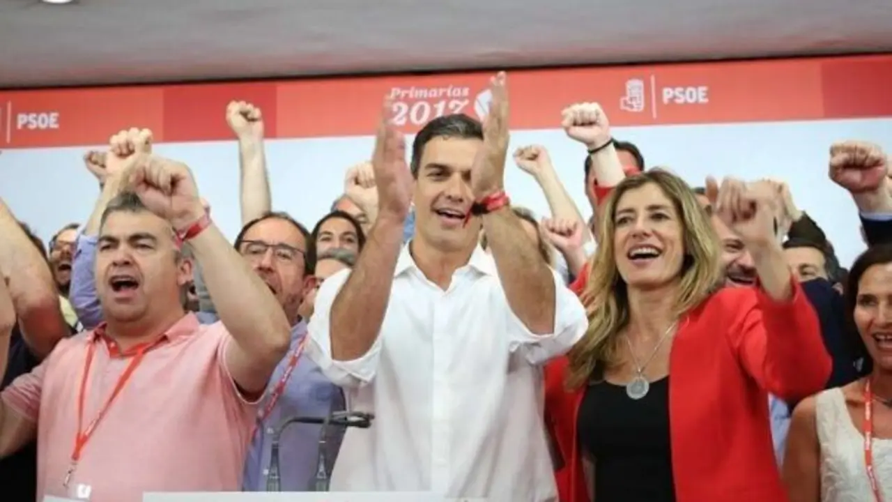 Pedro S&aacute;nchez tras ganar las primarias. / EP